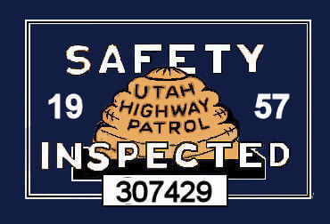 (image for) 1957 Utah Inspection sticker